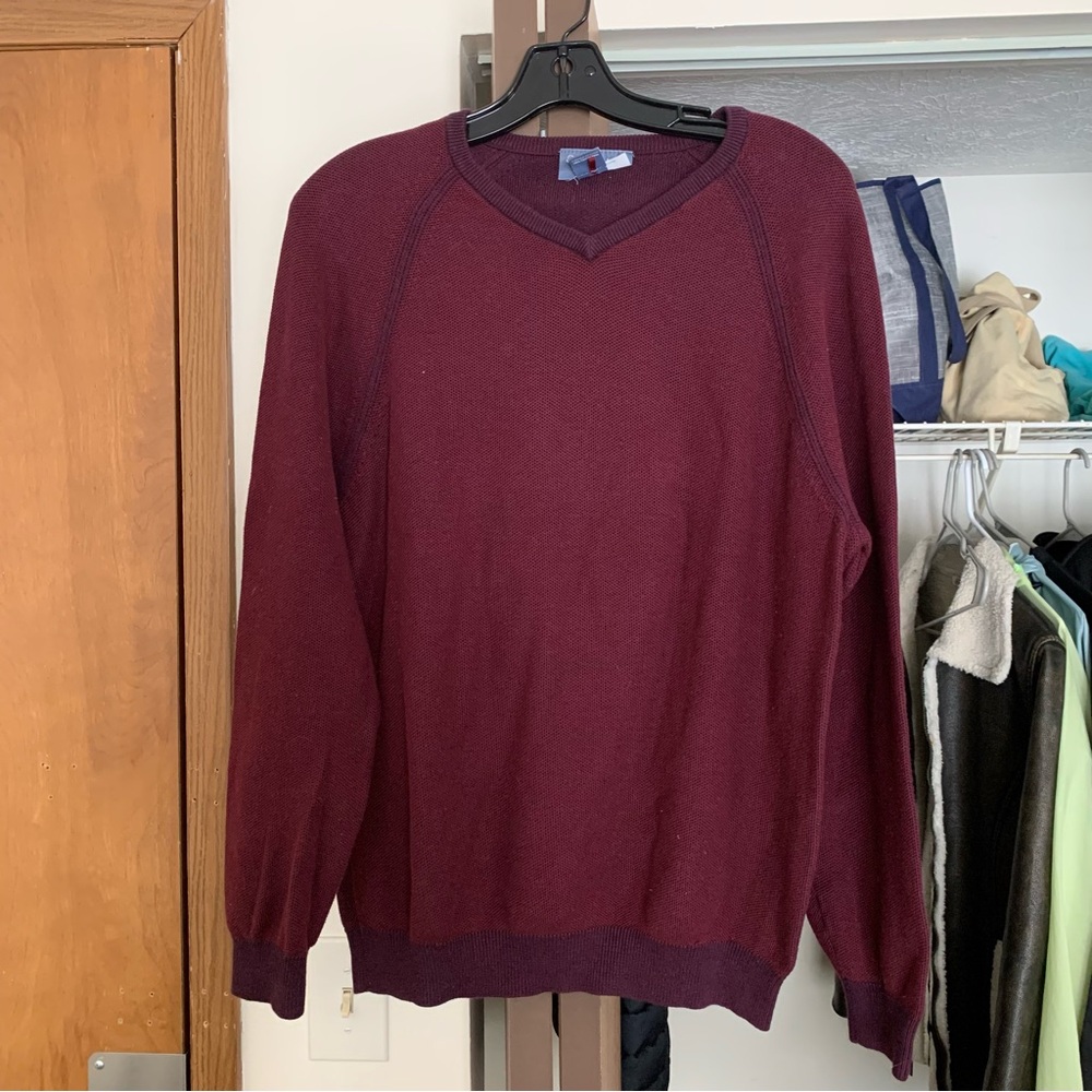 Tommy Bahama “Make Mine a Double” Reversible V-Neck Sweater w/ Pima Cotton